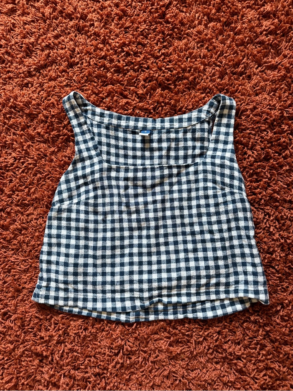 Old Navy Navy & White Gingham Button-Up Shirt